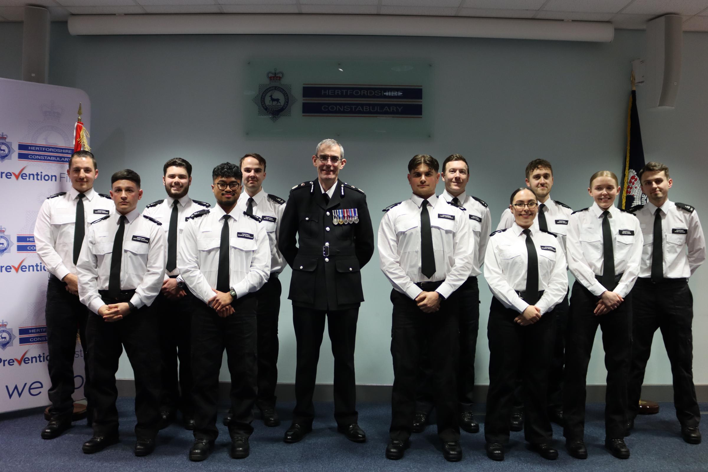 11 new police officers join Hertfordshire Constabulary