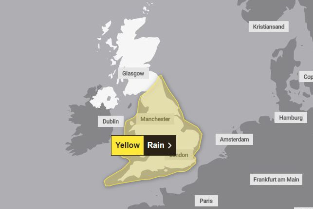 Met Office issues yellow rain warning for Hertfordshire