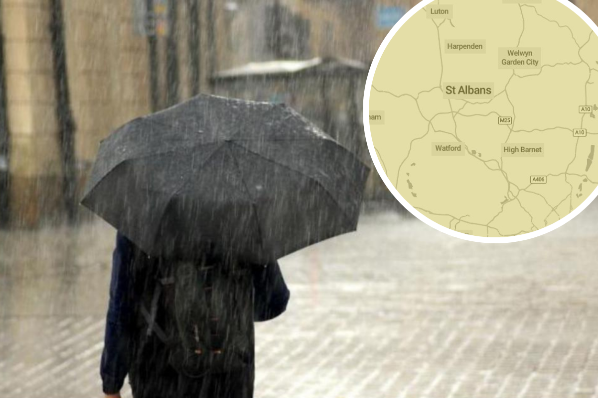 Yellow weather warning for Hertfordshire amid flooding disruption