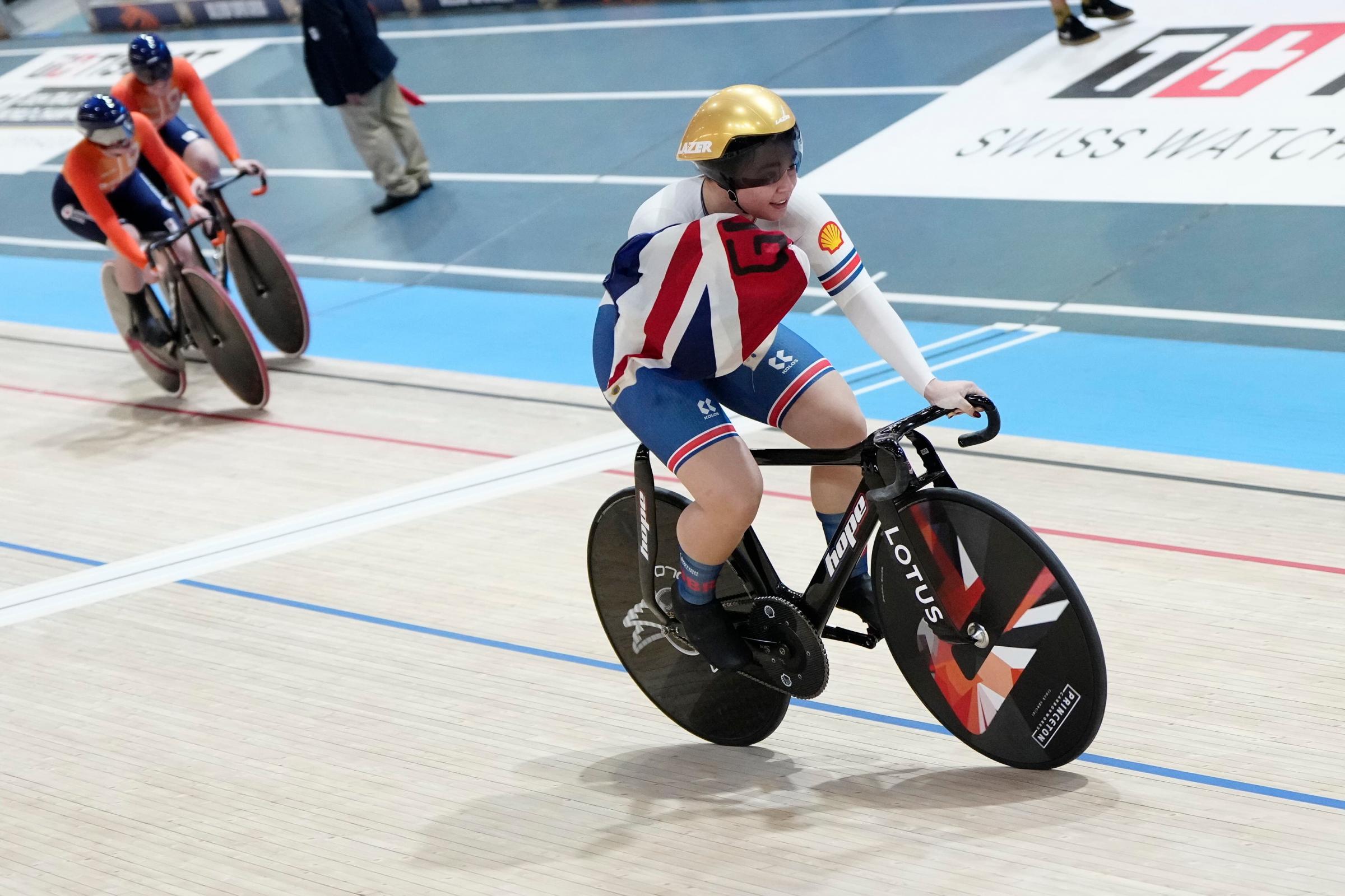 Great Britain storm to women’s team sprint gold at Cycling World Championships