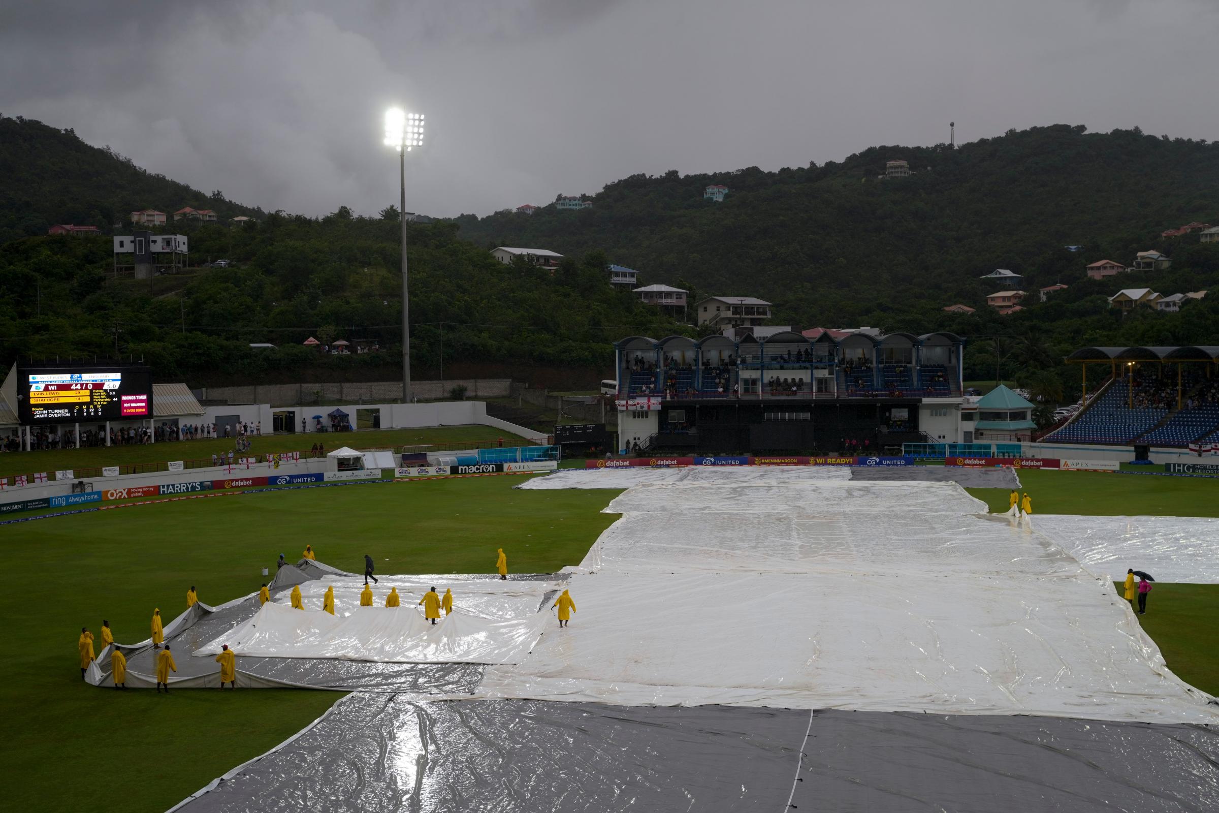 Rain forces abandonment of England’s final match of white-ball tour of Caribbean